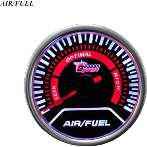 EE support Universal Automobile Clock Motor Smoke Tint Len 2" 52mm White Shell Indicator Air/Fuel Ratio Gauge Kit Meter