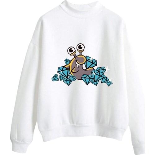 Slogo Fashion Print Turtleneck Sweatshirts Women/Men Long Sleeve Sweatshirts Hot Sale Harajuku Casual Streetwear Clothes