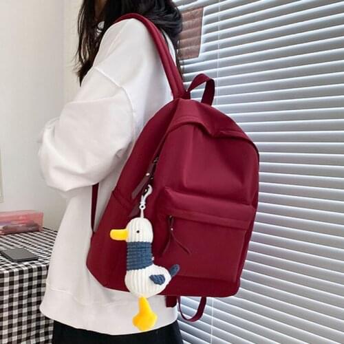 High Quality Middle School Bags Fashion Leisure Female Backpack Travel Shoulders Bag Classic Solid Color Women Backpacks