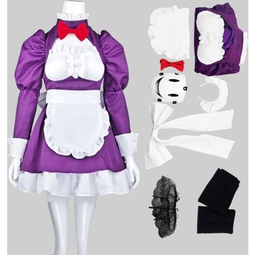 S-3XL Anime High-Rise Invasion Maid-fuku Kamen Cosplay Costume Sexy Maid Dress Apron Full Sets Halloween Party Costumes C164M223