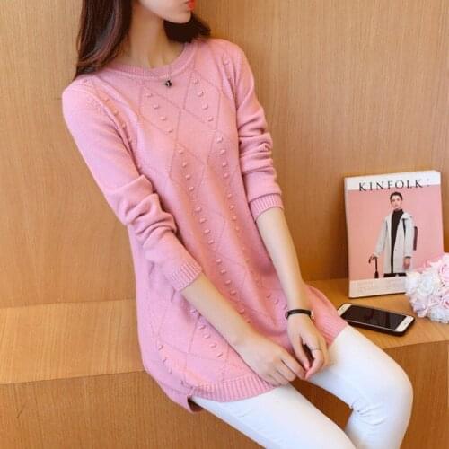 2018 Autumn Sweater Women Embroidery Knitted Winter Women Sweater Pullover Female O-Neck Knitted Sweater Women Long sleeve Tops