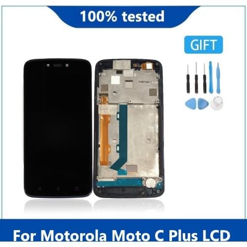 For Motorola Moto C Plus CPlus XT1721 XT1722 XT1723 XT1724 LCD Display Touch Screen Assembly For Moto C Plus Display With Frame