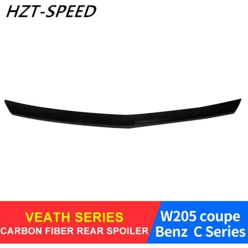 2015 -2018 For BENZ C Series W205 coupe Spoiler Wing Black Carbon Fiber Material Modified VEATH Rear Spoilers