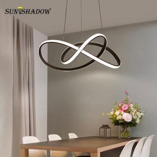 Modern Pendant Light Home Lustre White&Coffee Pendant Lamp For Dining Room Kitchen Chandelier Living Room Bedroom Hanging Lmap
