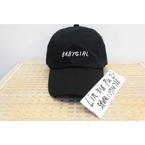 Babygirl Custom Unstructured Baseball Dad Hat Cap Drake New-black