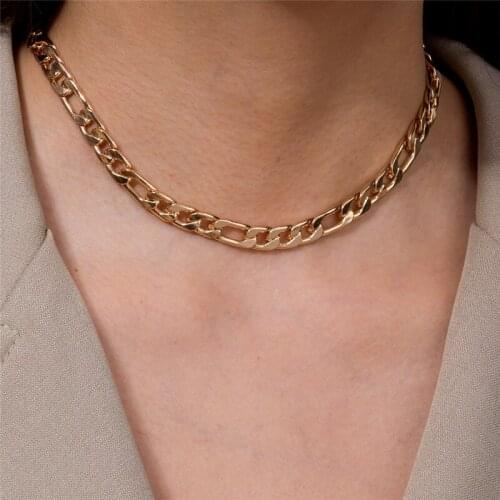 Bohemian Short chokers women fashion Gift for mom chain on gold cuban link Vintage aesthetic jewelry Gift necklace Choker