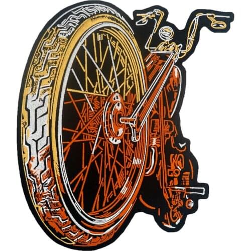 Large MOTORCYCLE Embroidered backing punk biker Patches Clothes Stickers Apparel Accessories Badge
