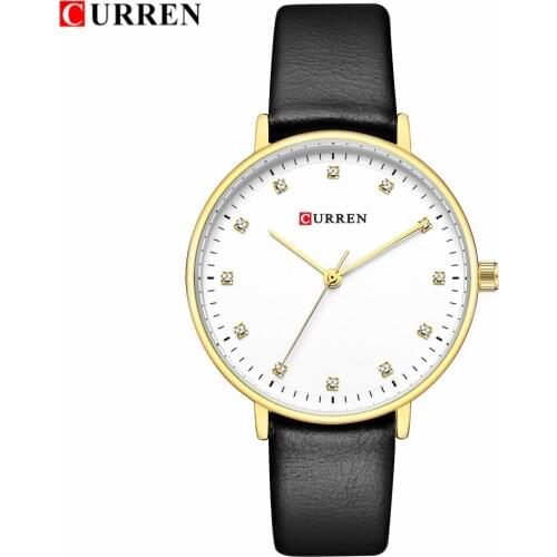 CURREN Women Watch TOP Luxury Brand Fashion Quartz Ladies Rhinestone Watch Dress Waterproof Watch Simple Clock Relogio Feminino
