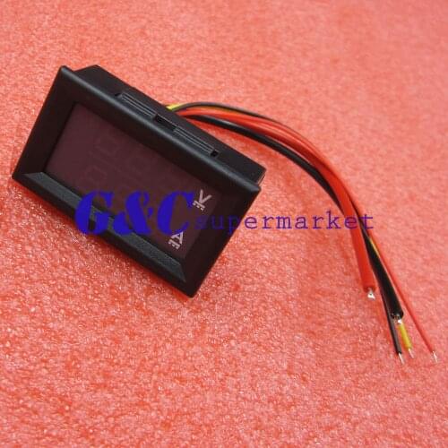 DC 4.5-30V 0-50A Dual LED Digital Volt meter Ammeter Voltage AMP Power Meter 12v diy electronics
