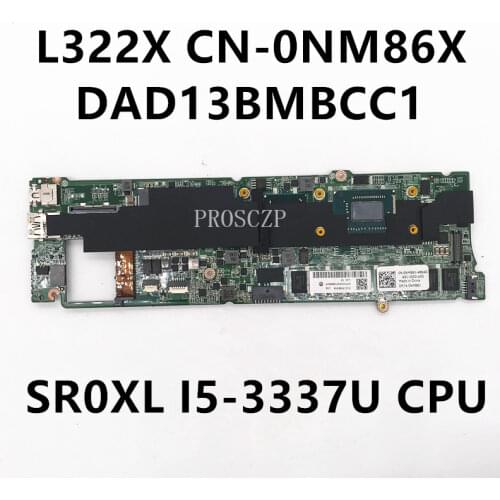 Free shipping For XPS 13 L321X Laptop motherboard CN-0NM86X 0NM86X NM86X DAD13BMBCC1 With SR0XL I5-3337U CPU 4GBworking well