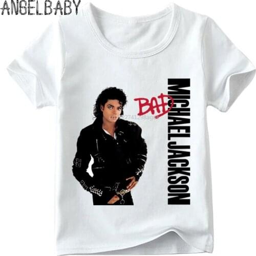 Children Michael Jackson T shirt Baby Boys/Girls Rock N Roll Star Summer Tops Kids Kpop Casual T-shirt,ooo5145