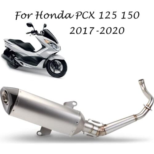 For Honda PCX 125 150 2017 2018 2019 2020 Slip on Motorcycle Exhaust Muffler Tube Front Link Pipe System with DB Killer