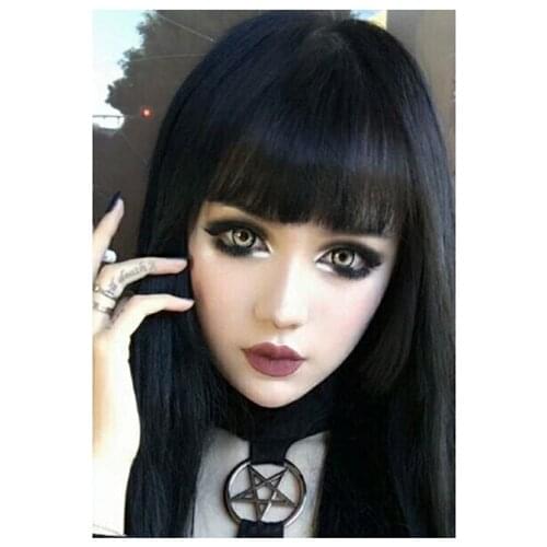 GL055) Sweet Girl Resin Half Head BJD Kigurumi Mask With Eyes Cosplay Anime Role Lolita Mask Crossdress Doll