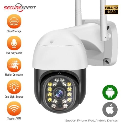 1080P PTZ Wifi IP Camera Outdoor Video Surveillance Wireless Camera H.265 P2P Audio Cloud storage 2MP Security CCTV Camera
