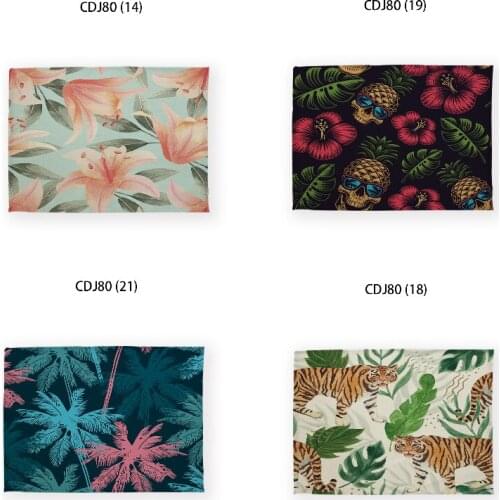 Leaves flowers Flexible glass table protector party decoration Rectangular tablecloths Oilcloth on table Table dining tablecloth