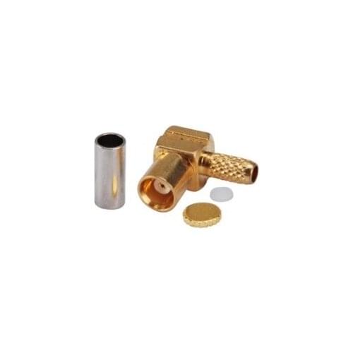 MCX Female Jack Right Angle RF Connector Crimp For RG174,RG31,LMR100 Cable