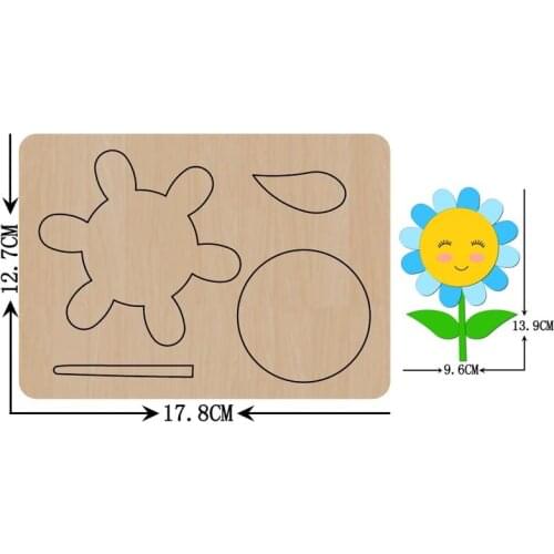 Cute Sun Flower Cutting Wood Dies 2020 New Fake Flower Craft Wooden Die Suitable for Common Die Cutting Machines on the Marke