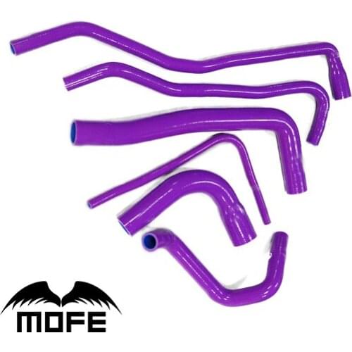 MOFE 6PCS Original Logo Silicone Radiator Hose For Saab 9000 1991-1998 Purple