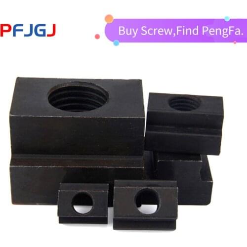 Peng Fa 45#steel T-nut sleeve Steel T-type Sliding Nut Milling Working Table Fixing T-bolts T Slot Nuts Set T-slots Nut For T Tr
