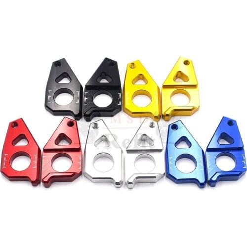 Motorcycle Rear Axle Spindle Chain Tensioner Adjuster Blockers For Yamaha TMAX 530 FZ8 t-max 2012-2015 YZF R1 FZ1 2006 -2015