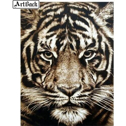 New Arrival 5d Diamond Painting Tiger Icon Full Square Drill Diamond Mosaic Animal Home Decor Gift ARD337