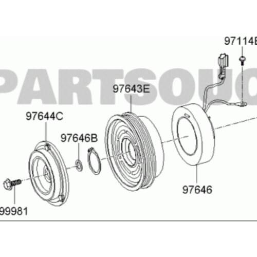 New HS-18 Ac Compressor Clutch For Car Kia Sorento 97701-3E350 977013E350 2002-2009