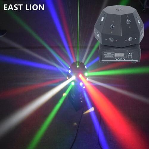 New Hot 16X3W RGBW Festoon Laser LED 2 in1 Beam Moving Head Light For Disco Bar Club Party Show DMX512 Wedding Stage Lighting