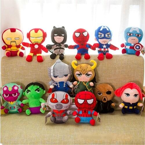 Disney Avengers Heroes Plush Toy Pillow Waist Boy Birthday Captain America Spider-Man Doll Christmas Gifts for Children