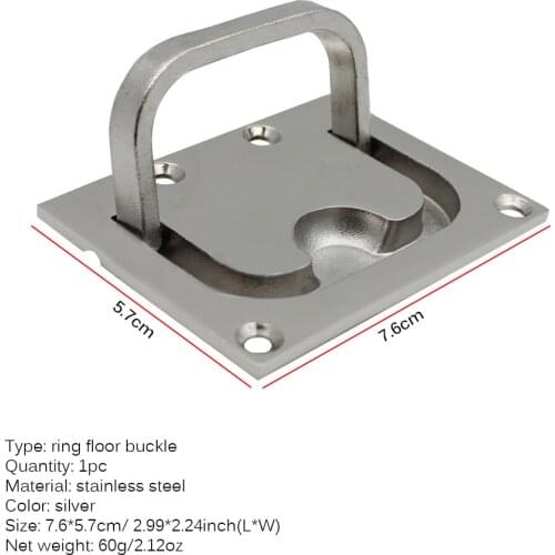 Boat Hatch Pull Deck Cover Handle Corrosion Resistant Lifting Stainless Steel Marine Hardware Locker Ring Floor Buckle