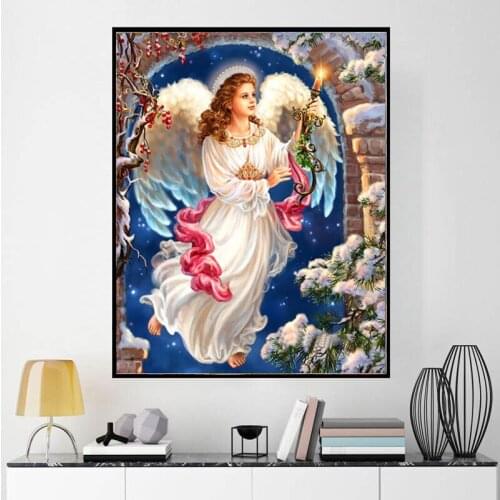 Full 5D Diy Diamond Painting Cross Stitch Beautiful Angel Diamond Embroidery Full Square / Round Rhinestone Painting Embroidery