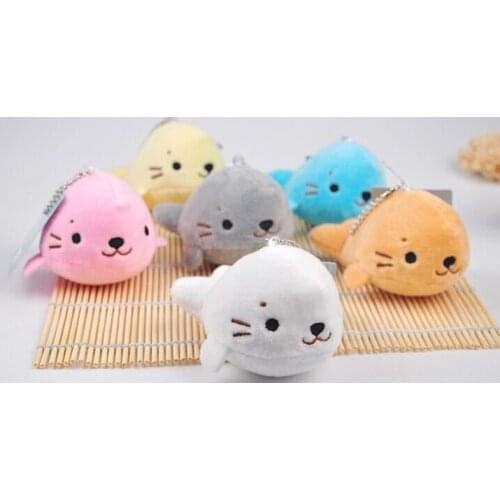 Cute Sea Seal 10CM Plush Stuffed Toy Doll Plush Toy Wedding Bouquet Toy Plush Keychain Toy Doll