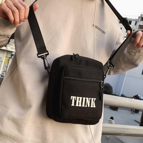 Women Shoulder Bag Large Capacity Letter Outdoor Bag 2021 Canvas Small Handbag Zipper Messenger Messenger Bags Sac Main Femme