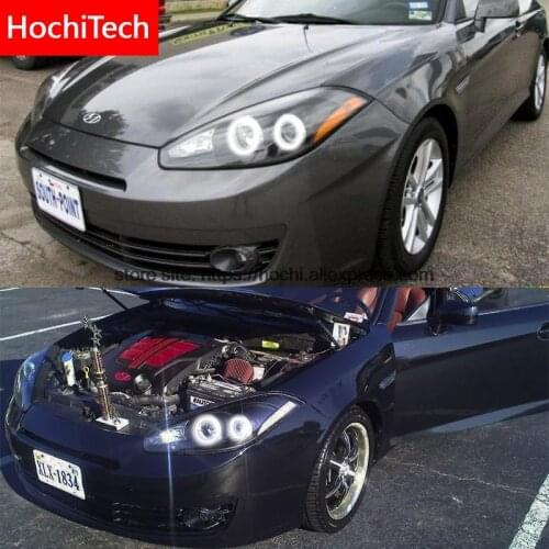 For Hyundai Tiburon 2007 2008 GK FL2 COB Led day Light White Halo Cob Led Angel Eyes Ring Error Free Ultra bright