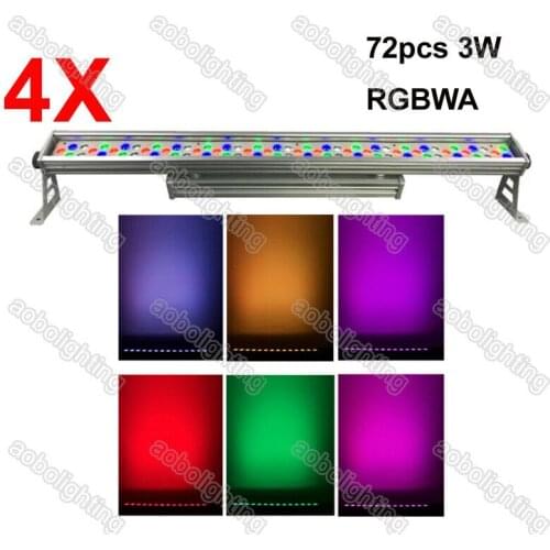 4x RGBWA 5in1 outdoor led wall washer lights Waterproof LED Wall Washers light projector christmas outdoor decoration