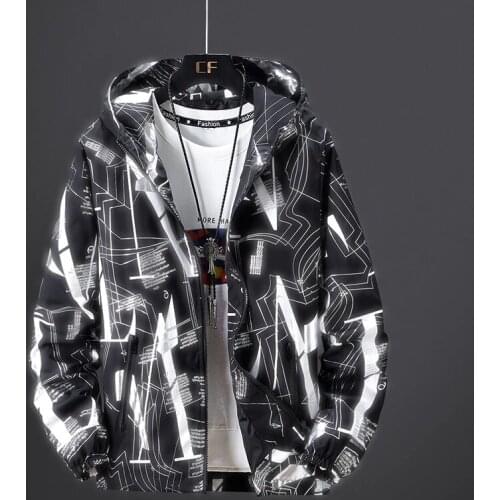 Streetwear Men Jackets New Autumn Windbreaker Hooded Coat Outwear Thin Mens Clothing