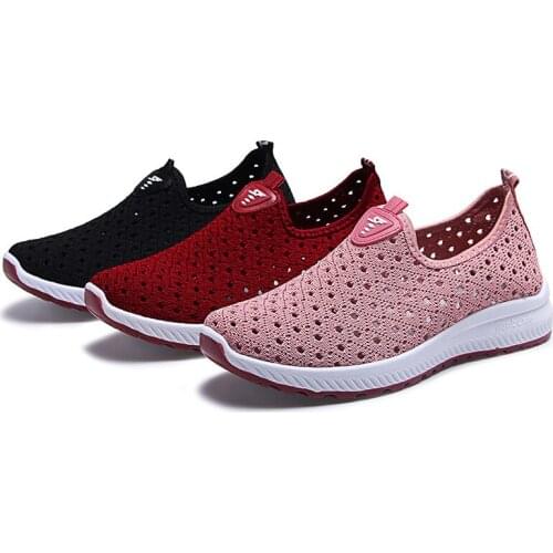 Mesh Shoes Women Summer Old Beijing Cloth Shoes Womens Shoes Breathable Hollow Mesh Casual Sports Shoes Women