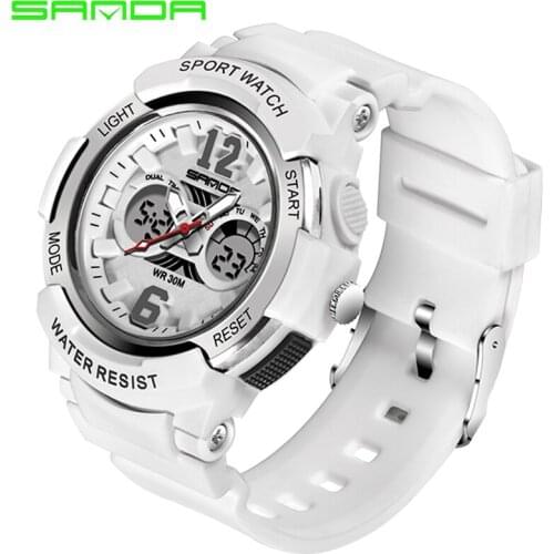 SANDA Top White Women Sports Watches Women Waterproof Ladies Jelly Watches Rosegold Swimming reloj mujer relogio feminino 2019