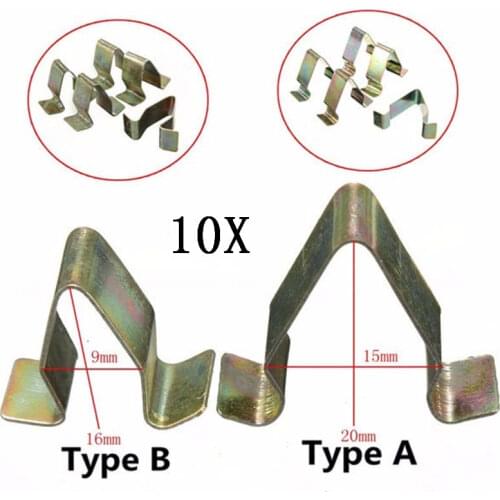 10Pcs/lot Metal Trim Interior Door Panel Lining Clips Interior Upholstery For VW For Audi Seat For Skoda