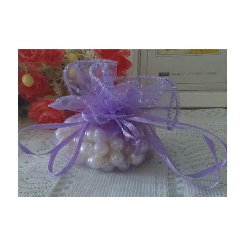 1000pcs diameter 26cm purple Round Sachet Organza Bag Drawstring jewelry packaging bags for Wedding/gift/food/candy/Christmas
