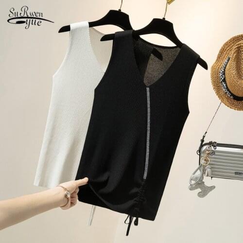 2020 Summer Women Tank Tops Vintage Plus Size Loose Shirt Sexy Sleeveless Vest White Black Round Neck Loose Tops 9841