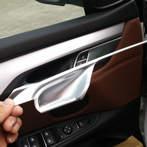 4pcs/set ABS Chrome Interior Door Handle Bowl Trim For BMW X5 X6 F15 F16 Car Chromium Styling Accessories 2014