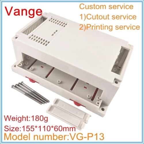 4pcs/lot cases for PLC electronic enclosure 155*110*60mm ABS plastic instrument boxes diy for industrial control PCB
