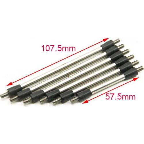 5mm Rod with M4 Thread Linkage 57.5mm-107.5mm Pull/Push Rod Spare Parts for 1/10 RC Crawler Model Axial SCX10ll/90046