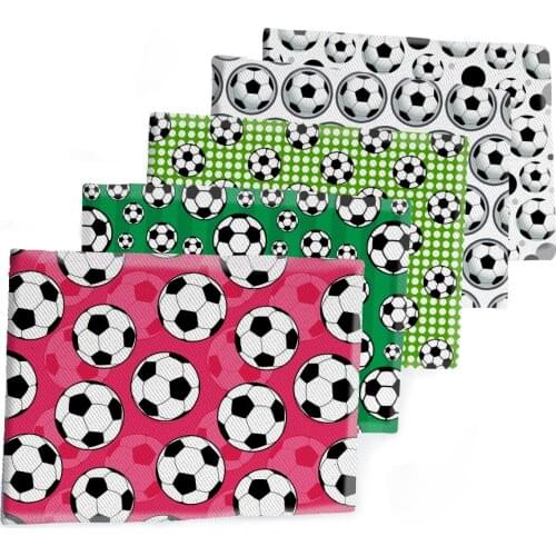 50*145CM Soccer Pattern Fabric Printed Polyester Cotton Twill Fabric Patchwor Printed