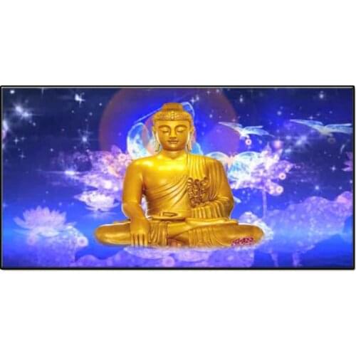 5D square round stones Buddha transparent lotus butterfly full diamond embroidery crystal diamond painting mosaic diy A936