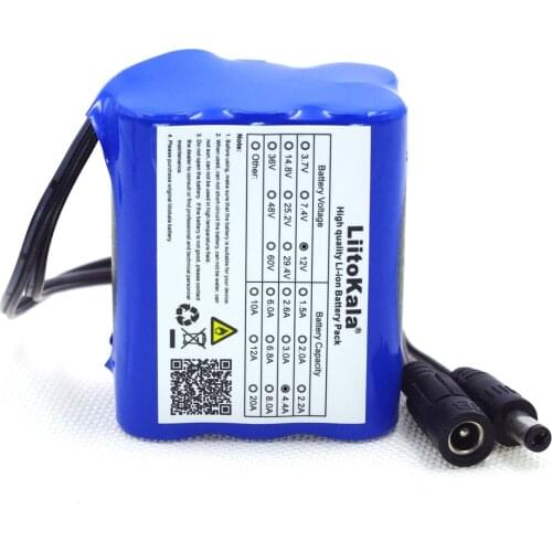 Liitokala 12V 4.4 Ah 4400mah 18650 rechargeable battery 12V + PCB lithium battery pack protection board