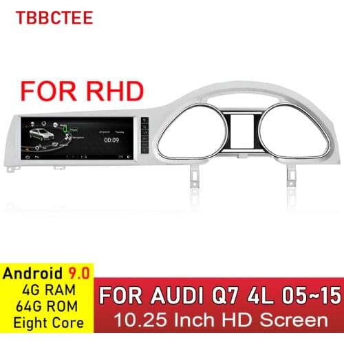 Android 9.0 8 Core 4+64G For Audi Q7 4L 2005~2015 RHD MMI Car Multimedia Player Stereo Radio GPS Navigation HD Touch Screen