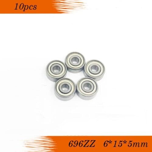 Free shipping 10pcs 696ZZ 696-2Z 696 ZZ 6x15x5 mm ABEC-5 P5 thin wall deep groove ball bearing 696Z 6*15*5mm