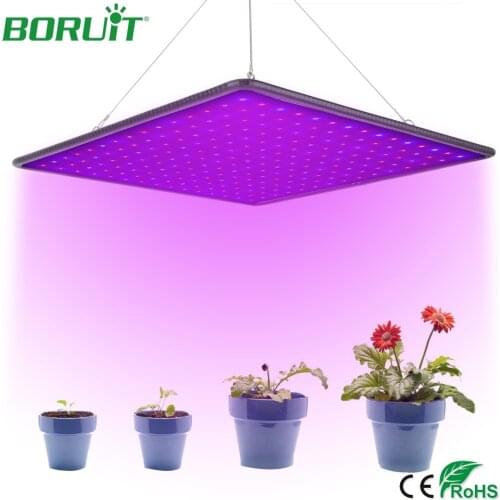 BORUiT 225 LED Grow Light Panel Full Spectrum AC85~265V 40W Untra Thin Phyto Lamp Indoor Lighting for Plant Flower Seed