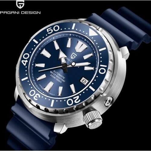 PAGANI DESIGN Casual Fashion Mens Mechanical Watch Sapphire Glass NH35 Automatic Watches Stainless Steel 300M Waterproof Clock